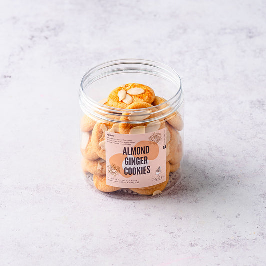 Almond Ginger Cookies (Eggless)