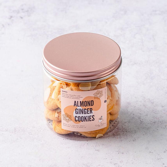 Almond Ginger Cookies (Eggless)