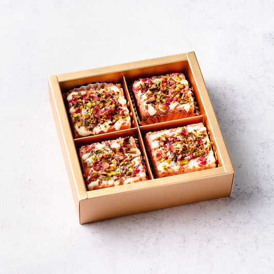 Rose Pistachio Cake (Eggless)